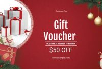 Christmas Gift Voucher Template Free (4th Design Idea)