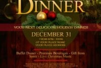 Christmas Holiday Dinner Flyer Template Free (2nd Wonderful Design)
