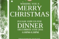 Christmas Holiday Dinner Flyer Template Free (3rd Wonderful Design)
