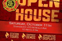 Fire Department Open House Flyer Template Free (3rd Fantastic Design)