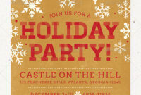 Holiday Party Flyer Template Free (3rd Wonderful Design)
