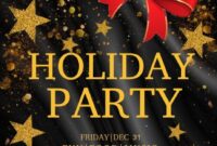 Holiday Party Poster Template Free Download (3rd Top Choice)