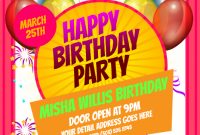 Kids Birthday Party Flyer Templates Free Download (1st Best Option)