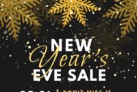 New Year Sale Flyer Template Free (1st Amazing Design)