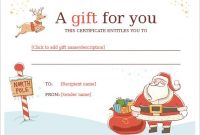 Printable Blank Christmas Gift Certificate Template Free (1st Funny Design)