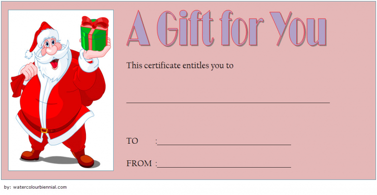 11 Printable Christmas Gift Certificate Template Free Designs