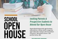 Professional Open House School Flyer Template Design Free (1st Best Option)