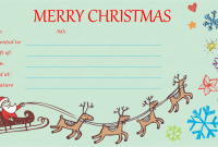 Santa Claus Gift Certificate Template Free Printable (1st Adorable Design)