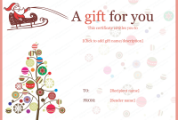Santa Gift Certificate Template Free Download (3rd Main Design)