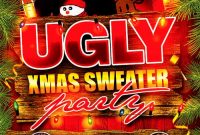 Ugly Christmas Sweater Party Flyer Template Free (1st Fantastic Design)