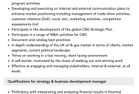 Strategic Business Development Manager Plans (1st Unconventional Job Description)