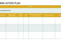 Business Action Plan Template Free Ideas (1st Basic Options)