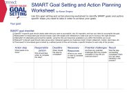 FREE Smart Goal and Action Plan Template (2nd New Format)