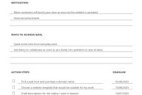 Goal Action Plan Template (1st Free Word Format)