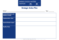 School Strategic Planning Template (3rd Free Fillable Format)