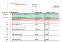 Free Mutual Action Plan Excel Template (2nd Basic Format)