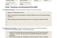 Free Performance and Development Plan Template NSW DET (1st Official Format)