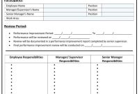 Performance Improvement Plan Template (1st Free Doc Format)