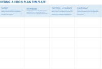 Sales and Marketing Action Plan Template (1st Free Printable Format)