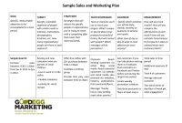 Sales and Marketing Strategic Plan Template Free Example (3rd Optimal Choice)