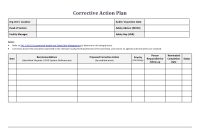 Corrective Action Plan Template (1st Free Simple Format)