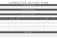 Corrective Action Plan Template (3rd Free Simple Format)