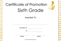 6th Grade Promotion Certificate Template (2024 Free Printable)