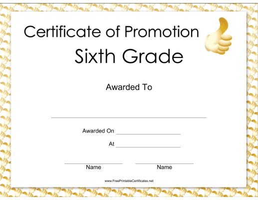 6th grade promotion certificate templates, 6th grade graduation certificate template, promoted to 6th grade certificate, 6th grade completion certificate free, 6th grade certificate of promotion pdf, certificate of promotion school