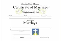 Catholic Church Marriage Certificate Template (1st Free Vintage Designs)