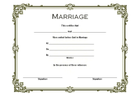 Catholic Church Marriage Certificate Template (2nd Free Vintage Designs)