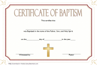 FREE Catholic Baptism Certificate Template Word (1st Religious Design)
