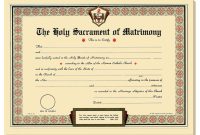 Free Catholic Certificate of Marriage Template (2nd Classic Design)