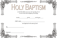 Free Episcopal Baptism Certificate Template (3rd Vintage Design)