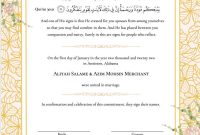 Islamic Marriage Certificate Design (1st Beautiful Example)