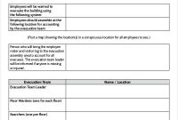 Workplace Emergency Response Plan Template (1st Format)