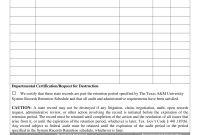 Certificate of Destruction Form Template Free Printable (2nd Request Format)