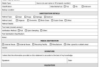 Hard Drive Certificate of Destruction Template (1st Format for Data Corruption)