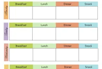 One Week Meal Plan Template (3rd Free Printable Format)