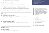 Certified Nursing Assistant Resume Example (2nd Basic Format)