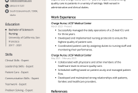 Remarkable ICU Charge Nurse Resume (2nd New Sample)