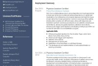 Dermatology Physician Assistant Resume Sample