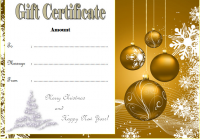 1st Christmas Gift Certificate Template Free Word Format
