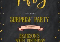 50th Birthday Party Flyer Templates Free Design (4th Wonderful Idea)