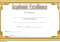 Academic Excellence Certificate Template Gold