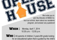 Amazing Open House School Flyer Template Design Free (1st Best Idea)