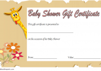 Baby Shower Gift Certificate Template 1