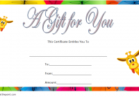 Baby Shower Gift Certificate Template 6