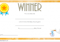 Baby Shower Winner Certificate Template 2
