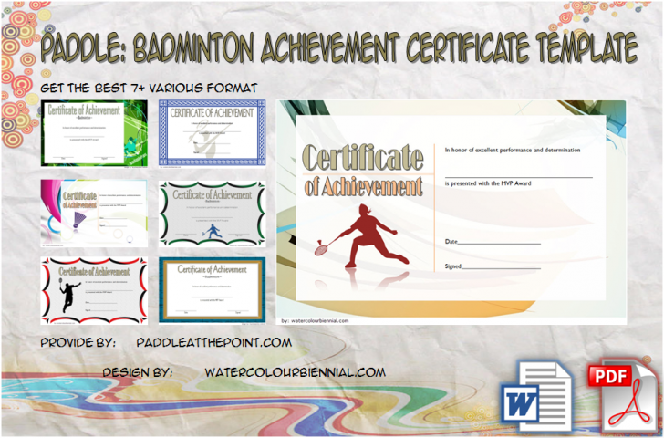 Permalink to Badminton Achievement Certificates – 7+ Free Download