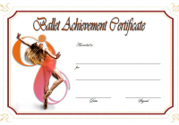 Ballet Certificate Template 2